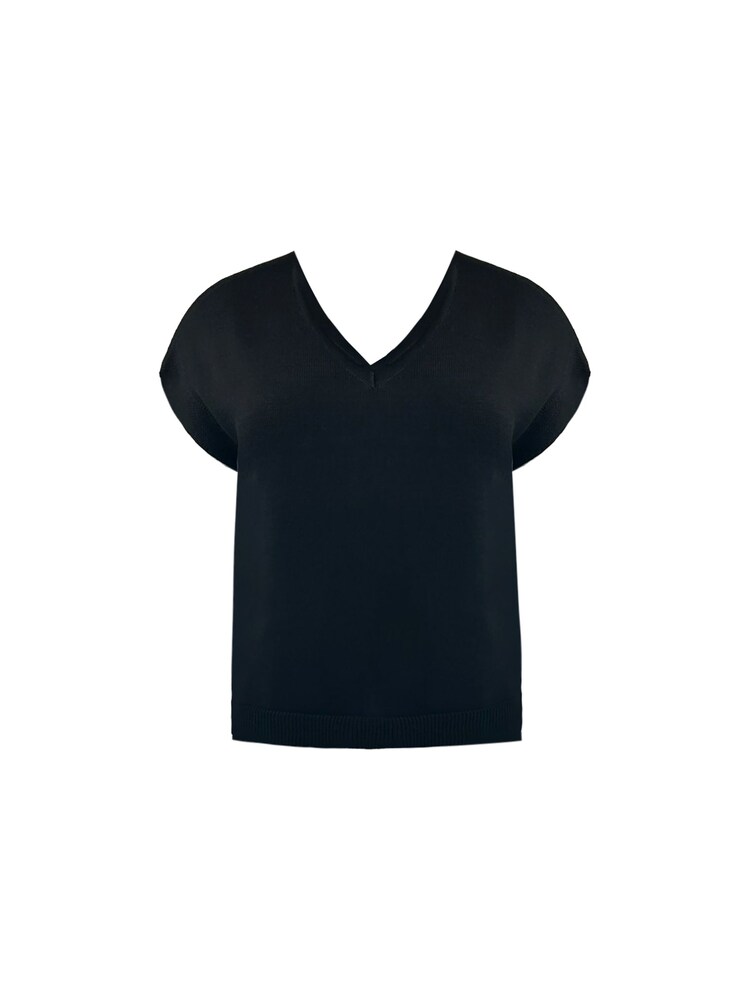 Live Unlimited Black Curve Knitted Cotton T-Shirt - Image 5 of 5 Live Unlimited Black Curve Knitted Cotton T-Shirt - Image 5 of 5
