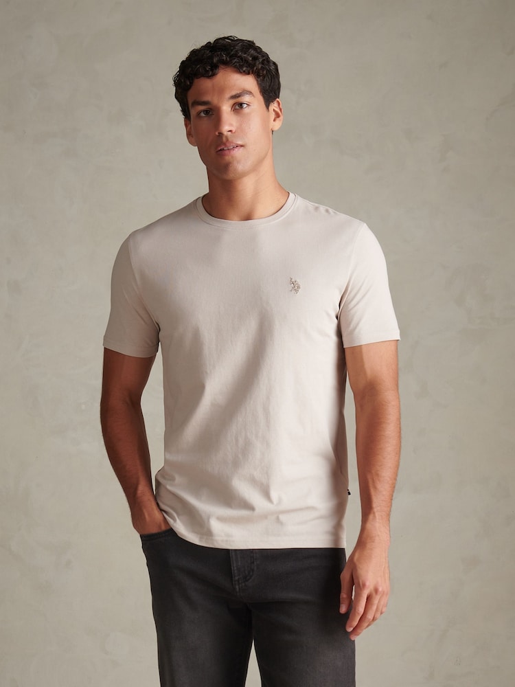 Crema - U.S. Polo Assn. Camiseta Double Horsemen - Imagen 1 de 9