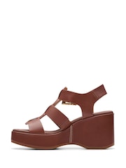 Clarks Brown Leather Manon Cove Sandals - Image 2 of 7