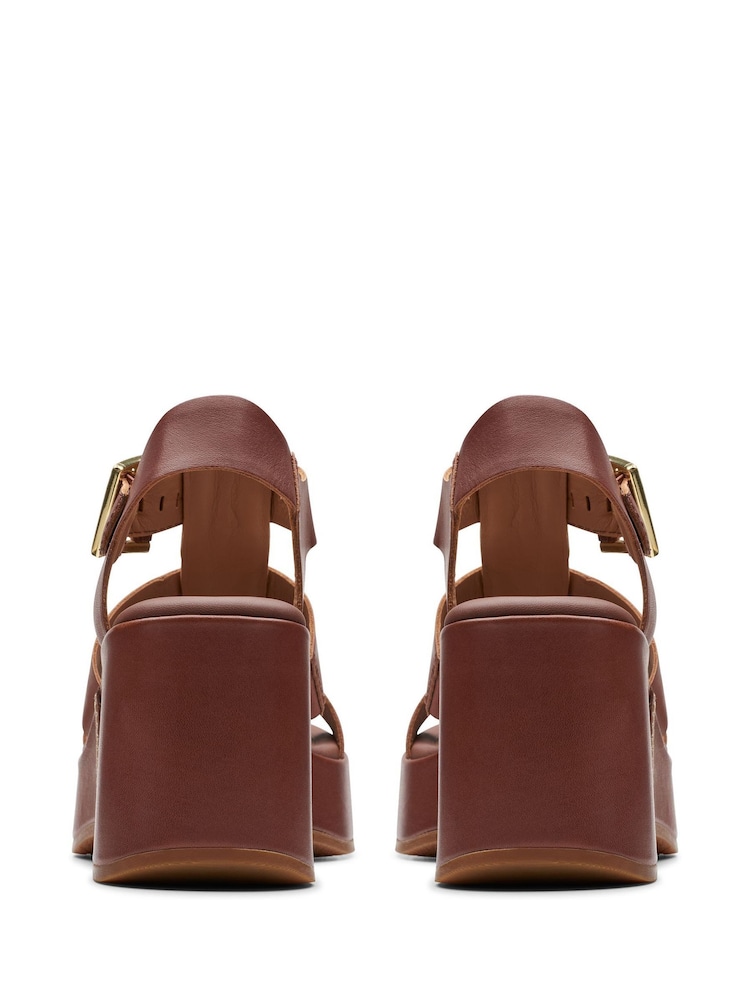 Clarks Brown Leather Manon Cove Sandals - Image 6 of 7