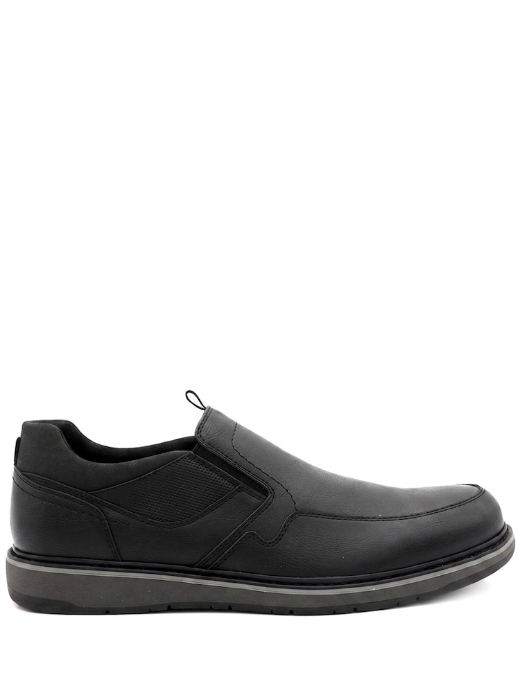 Pavers Black Casual Laceless Slip On Shoes - Image 2 of 6 Pavers Black Casual Laceless Slip On Shoes - Image 2 of 6