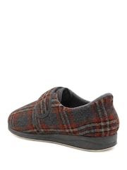 Pavers Grey EasyFit Sven Extra Wide Adjustable Fasten Slippers - Image 4 of 6