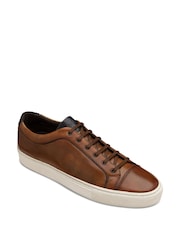 Loake Dash Handpainted Capped Toe Brown Sneakers - Image 4 of 5