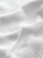 Grey Knitted Textured Panel Regular Fit Polo Shirt - Image 2 of 3