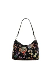 Pavers Black Floral Lightweight Cross-Body Bag - Image 2 of 6