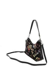 Pavers Black Floral Lightweight Cross-Body Bag - Image 3 of 6