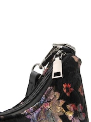 Pavers Black Floral Lightweight Cross-Body Bag - Image 5 of 6