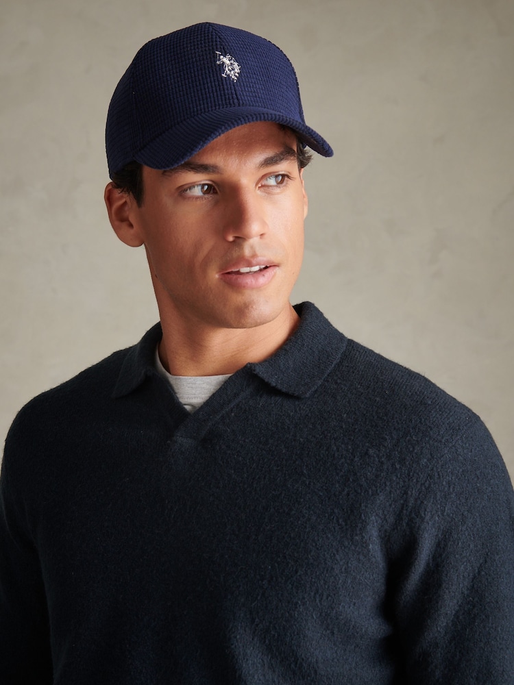 U.S. Polo Assn. Blue Corduroy Baseball Cap - Image 2 of 6 U.S. Polo Assn. Blue Corduroy Baseball Cap - Image 2 of 6