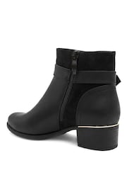 Pavers Black Bellissimo Buckle Detail Ankle Boots - Image 4 of 6