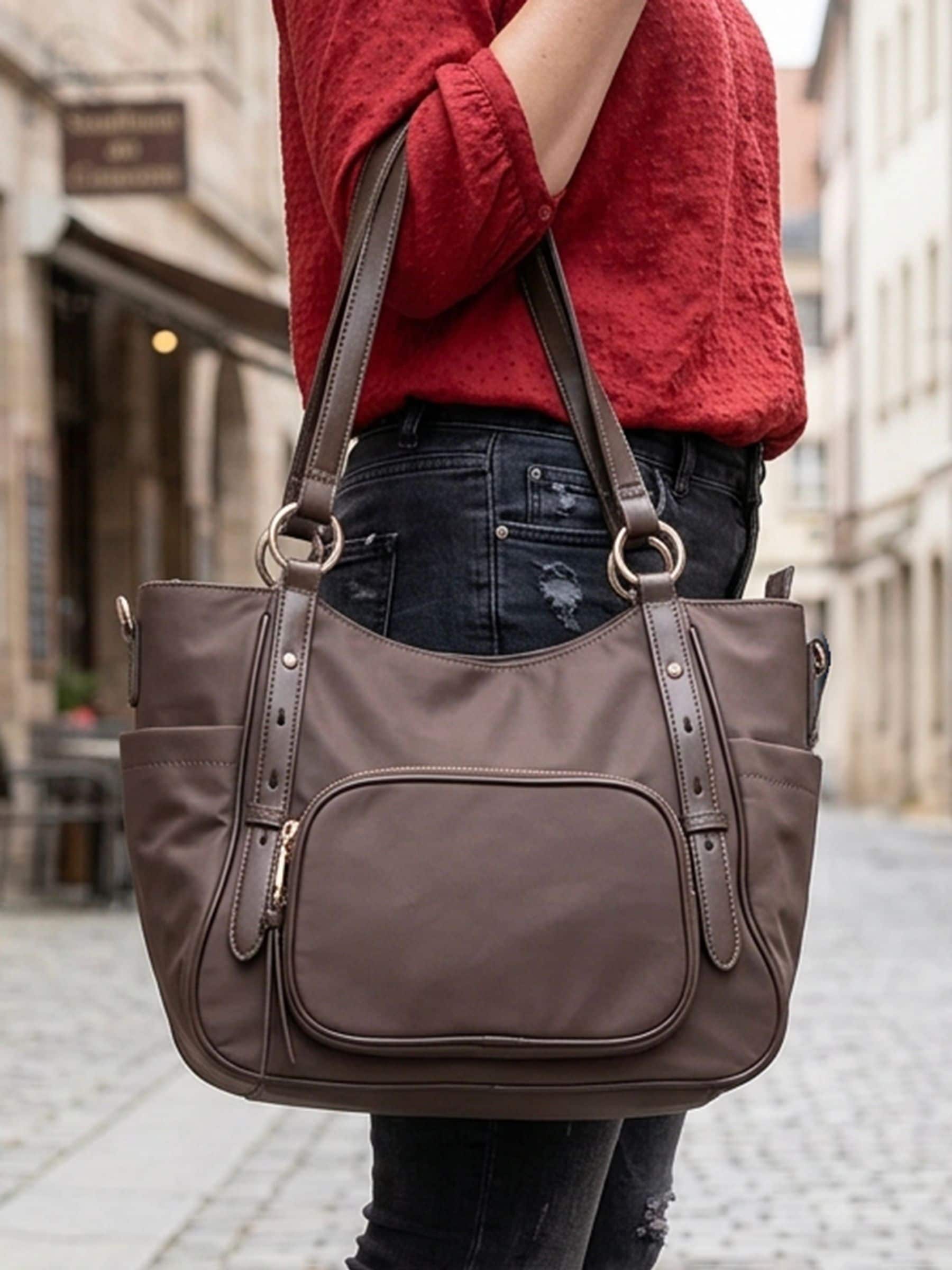 Pavers Multi Pocket Essential Shoulder Bag - Hetia44008 / 329 967 - Brown One - Image 5