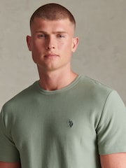 Grün - U.S. Polo Assn Herringbone Jersey T-Shirt - Bild 2 von 4