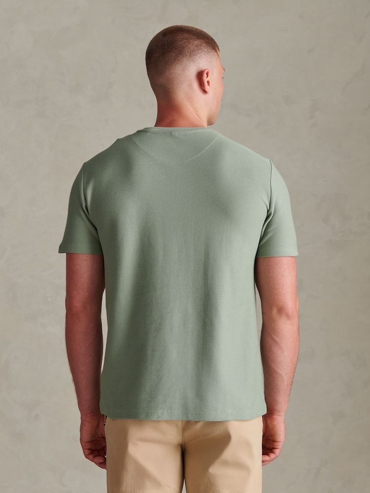 Grün - U.S. Polo Assn Herringbone Jersey T-Shirt - Bild 4 von 4