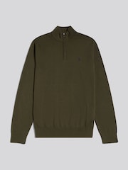 Жасыл - U.S. Polo Assn. Мақтадан жасалған ширек сыдырмалы воронкалы джемпер - 3суретінің 1 суреті