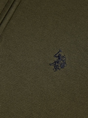 Жасыл - U.S. Polo Assn. Мақтадан жасалған ширек сыдырмалы воронкалы джемпер - 3суретінің 2 суреті