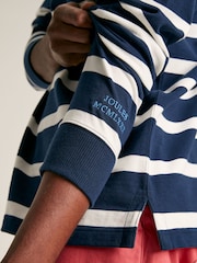 Joules Onside Navy/White Striped Rugby Shirt - Image 6 of 7