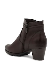 Pavers Brown Block Heel Ankle Boots - Image 3 of 6