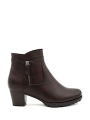 Pavers Brown Block Heel Ankle Boots - Image 4 of 6