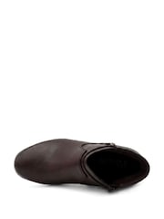 Pavers Brown Block Heel Ankle Boots - Image 5 of 6