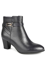 Laivastonsininen - Pavers Smart Block Heel Ankle Boots With Buckle Detail - Kuva 2 / 6