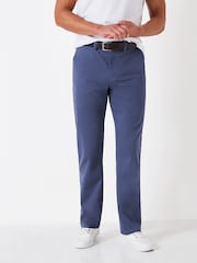 Crew Clothing Dark Blue Straight Chinos - Image 1 of 5