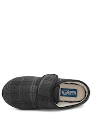 Pavers Black Extra Wide Faux Fur Lined Slippers - Image 5 of 6