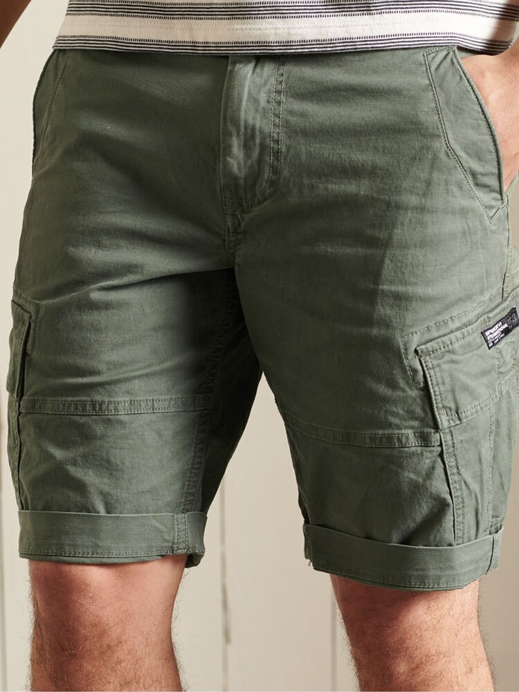 Superdry Olive Green Studios Core Chino Shorts - Image 1 of 7
