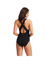 Seafolly Collective V-Neck Crossback Nylon Stretch Swimsuit - Image 2 of 4