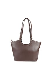 Pavers Chocolate Brown Bellissimo Two Tone Shoulder Bag - Image 4 of 6