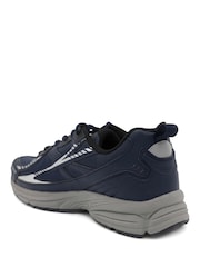Pavers Navy Blue Wide Fit Rugged Lace Up Trainers - Image 4 of 6