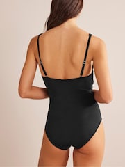 Negru crom - Costum de baie clasic cu model răsucit Boden - Image 2 of 5