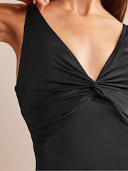 Negru crom - Costum de baie clasic cu model răsucit Boden - Image 3 of 5