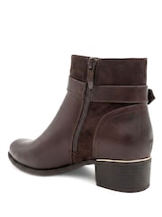 Pavers Brown Bellissimo Buckle Detail Ankle Boots - Image 3 of 6