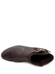 Pavers Brown Bellissimo Buckle Detail Ankle Boots - Image 5 of 6
