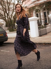 By Iris Blue Nixi Floral-Print Midi Dress - Image 1 of 5