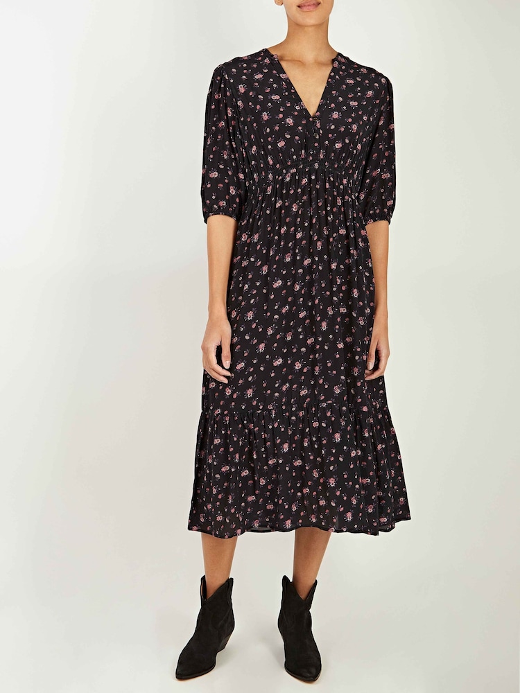 Por Iris Nixi Vestido Midi con estampado floral - Imagen 2 de 5 Por Iris Nixi Vestido Midi con estampado floral - Imagen 2 de 5