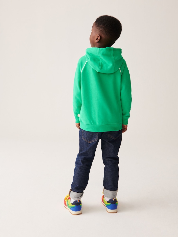 Little Bird by Jools Oliver Green Rainbow Happy Hoodie - Image 6 of 6 Little Bird by Jools Oliver Green Rainbow Happy Hoodie - Image 6 of 6