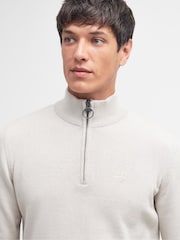 Barbour® Natural Half Zip Cotton Jumper - Image 3 of 7