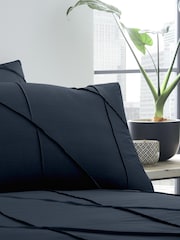 Serene Dart Pleated Duvet Cover And Pillowcase Set - Image 3 of 3