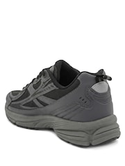 Pavers Charcoal Grey Wide Fit Rugged Lace Up Trainers - Image 4 of 6