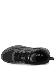 Pavers Charcoal Grey Wide Fit Rugged Lace Up Trainers - Image 5 of 6