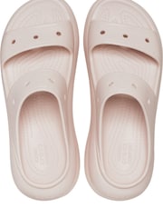 Crocs Pink Classic Crush Sandals - Image 6 of 7
