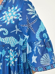 Roman Blue Seashell Maxi Dress - Image 5 of 5