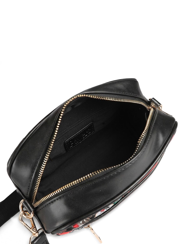 Pavers Black Adjustable Strap Multi Pocket Cross-Body Bag - Image 6 of 6