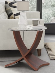 Jual Walnut Siena Round Side Table - Image 1 of 1