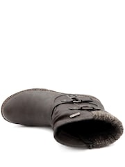 Pavers Grey Warm Lined Zip Up Ankle Boots - Image 5 of 6