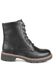 Pavers Black Lace Up Ankle Boots With Warm Lining - Image 2 of 6
