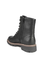 Pavers Black Lace Up Ankle Boots With Warm Lining - Image 4 of 6