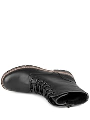 Pavers Black Lace Up Ankle Boots With Warm Lining - Image 6 of 6