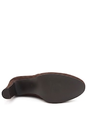 Pavers Brown Block Heeled Ankle Boots - Image 5 of 6