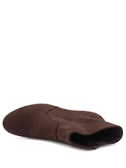Pavers Brown Block Heeled Ankle Boots - Image 6 of 6